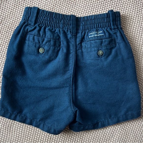 White Bunny Print Shirt and Navy Shorts - Picture 3 of 6